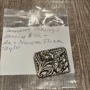 Damecraft Sterling Silver Floral Brooch